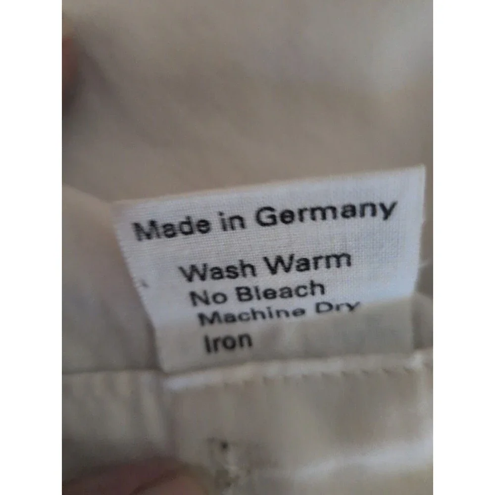 Huober 2 Ivory King Shams Scalloped Edges Button Back Made In Germany 23 X 39